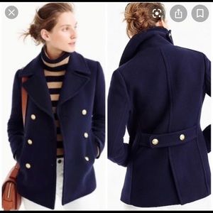 J. Crew Majesty Peacoat Navy Blue 8